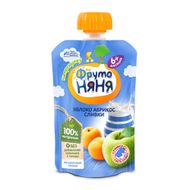 Fruit puree, Frutonyanya, apple apricot cream, 90 g