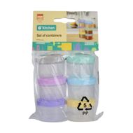 Set of containers 40 ml 6 pcs o\'Kitchen-Multicolor