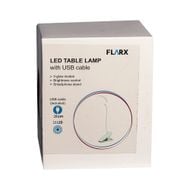 LED  table lamp with USB cable, Flarx