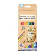 Waterсolour pencils (12 pcs.) with painting brush
