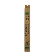 Bamboo flat handle toothbrush, 1pc