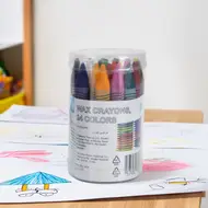 Wax crayons in a jar, 24 colors