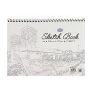 White sketch book FIS A4 with spiral binding 15 sheets