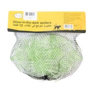 Glow-in-the-dark spiders, 12 pcs