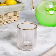 Glass with a gold rim, 260 ml