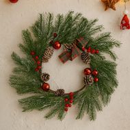 Christmas wreath, Snow Fantasy, 43 cm, assorted