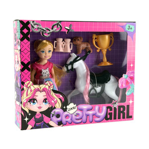 Doll with horse, multiple variants