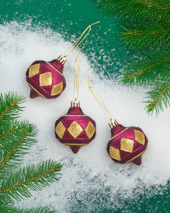 Christmas balls, 6 cm, 3 pcs