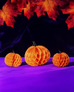 Paper decoration "Pumpkin", 3 pcs