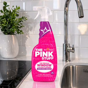 Средство для чистки стекол с розовым уксусом PINK STUFF, 500 мл