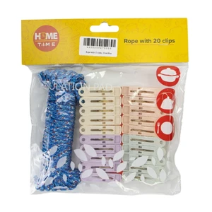 Rope with 13 clips, 10 m