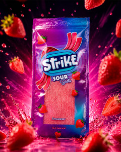 Gummy Strike Sour Belts Strawberrу 70G