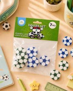 Eraser set, 7 pcs, assorted