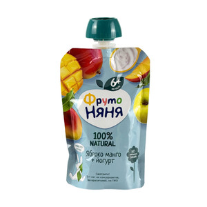 Fruit puree with yoghurt apple mango 90g