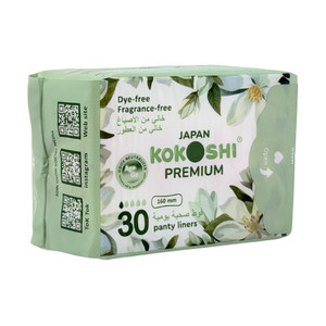 Kokoshi Premium Pantyliners 160mm 30pcs