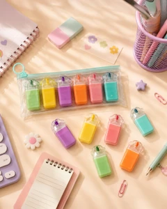 Highlighter set, 6 pcs