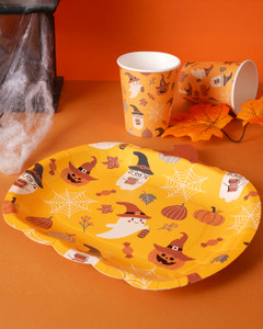 Paper plates "Halloween", 23 cm, 8 pcs, multiple variants