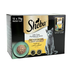 Wet cat food, Tuna, Pumpkin, and Seaweed, SHEBA, 70 g