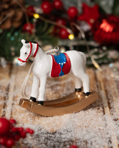 Christmas tree decoration "Horse", Snow fantasy, in assortment