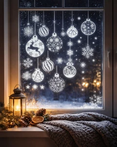 Christmas glowing stickers, assorted
