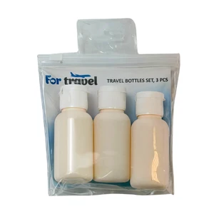 Travel bottles set, 3 pcs, assorted