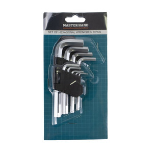 Set of hexagonal wrenches, Master Hand, 9 pcs