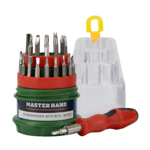 Screwdriver with bits, Master Hand, 30 pcs