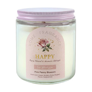 Scented candle in glass with lid, assorted
