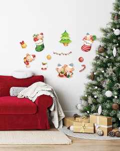 Christmas interior stickers, Snow Fantasy, assorted