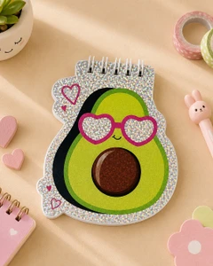 Shaped glitter notepad, Hupper&Dupper, assorted