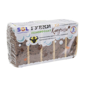 Dish washing sponges, 97x70x35 cm, 5 pcs., in assortment