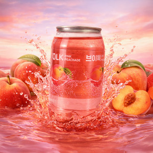 Carbonated drink, Vtalk, pink peachade, 350 ml
