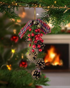Christmas decoration with cones, assorted