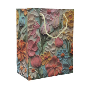 Gift bag "Flowers", 18*23*10 cm, assorted