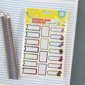 Sticker set for marking children’s belongings, assorted