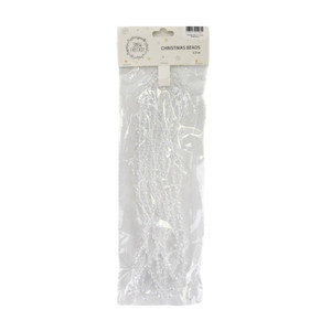 Christmas beads, 2.7 m, pearl, assorted