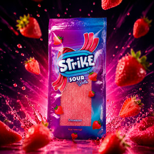 Gummy Strike Sour Belts Strawberrу 70G