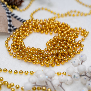 New Year beads, Snow fantasy, 4 m, in assortment