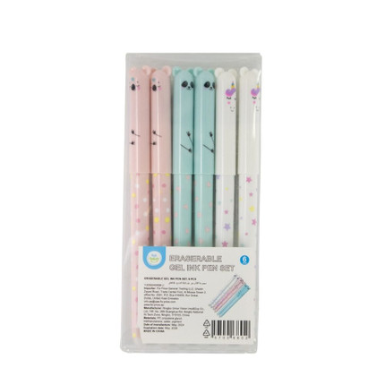 ERASERABLE GEL INK PENS SET, 6 PCS