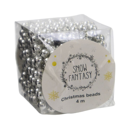 New Year beads, Snow fantasy, 4 m, in assortment