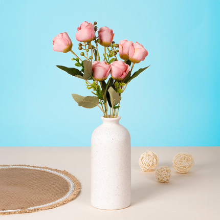 Artificial spray rose, in assortment