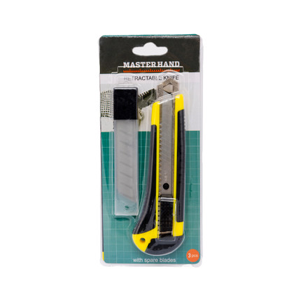 Retractable knife with blades 3pcs