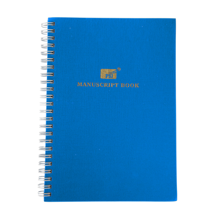 Spiral manuscript book A5 ruled 96 sh.