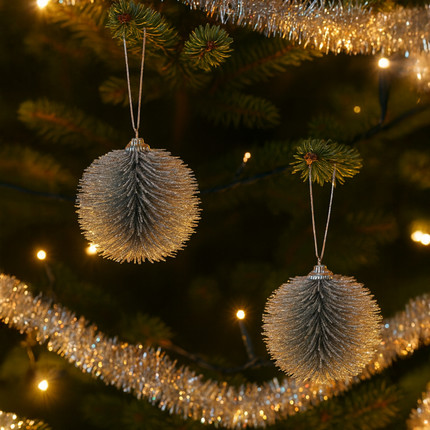 Hanging Christmas decoration “Ball”, 2 pcs., assorted