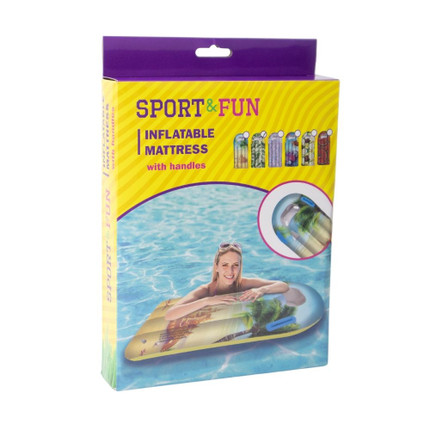 Inflatable mattress with handles, Sport&Fun-Blue-S