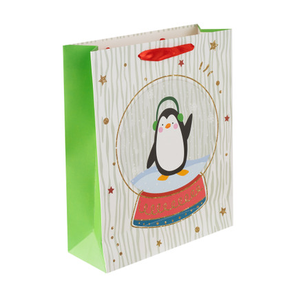 New Year's gift bag, Snow fantasy, 26x32x10 cm, assorted