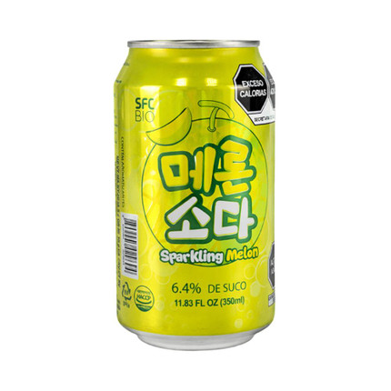 Carbonated drink, SFC BIO, melon, 350 ml