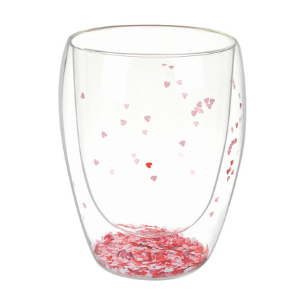 Thermo glass "Hearts", 300 ml, in assortment