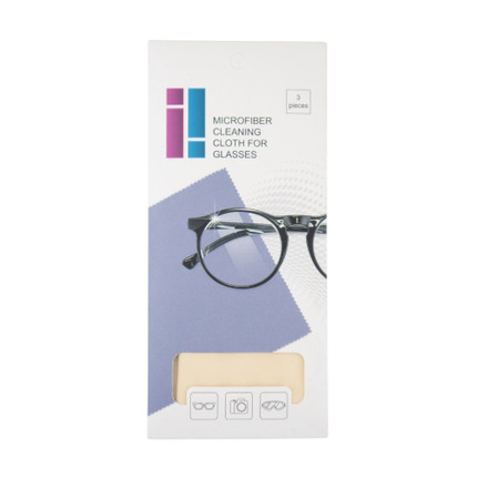 Microfiber cloth for glasses, 3 pcs