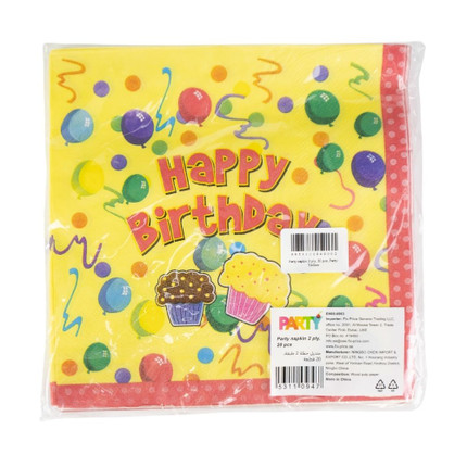 Party napkin 2 ply, 20 pcs, Party